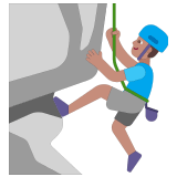 🧗🏽‍♂️ Bergsteiger: Mittlere Hautfarbe Emoji von Microsoft