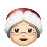 🤶🏻 Mrs. Claus: Light Skin Tone, Emoji by Apple