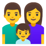👨‍👩‍👦 Familie: Mann, Frau Und Junge Emoji von Google