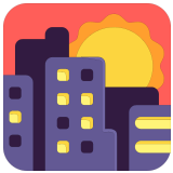 🌇 Sonnenuntergang in Der Stadt Emoji von Microsoft