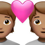 💑🏽 Couple with Heart: Medium Skin Tone, Emoji by Apple