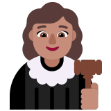 👩🏽‍⚖️ Woman Judge: Medium Skin Tone, Emoji by Microsoft