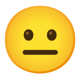 😐 Neutrales Gesicht Emoji von Google