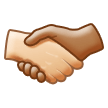 🫱🏻‍🫲🏽 Handshake: Light Skin Tone, Medium Skin Tone, Emoji by Samsung