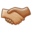 🫱🏼‍🫲🏽 Handshake: Medium-Light Skin Tone, Medium Skin Tone, Emoji by Samsung