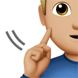 🧏🏼‍♂️ Deaf Man: Medium-Light Skin Tone, Emoji by Apple