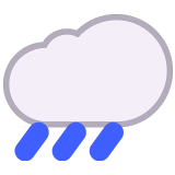 🌧️ Cloud with Rain, Emoji by Microsoft