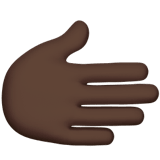 🫱🏿 Rightwards Hand: Dark Skin Tone, Emoji by Apple