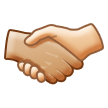 🫱🏼‍🫲🏻 Handshake: Medium-Light Skin Tone, Light Skin Tone, Emoji by Samsung