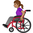 👩🏽‍🦽 Woman in Manual Wheelchair: Medium Skin Tone, Emoji by Samsung