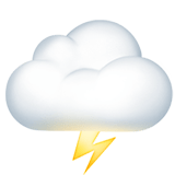 🌩️ Wolke Mit Blitz Emoji von Apple