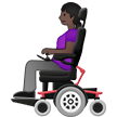 👩🏿‍🦼 Woman in Motorized Wheelchair: Dark Skin Tone, Emoji by Samsung