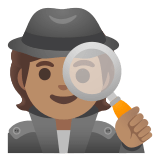 🕵🏽 Detective: Medium Skin Tone, Emoji by Google
