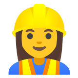 👷‍♀️ Bauarbeiterin Emoji von Google