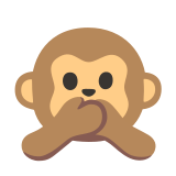 🙊 Sich Den Mund Zuhaltendes Affengesicht Emoji von Google