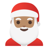 🎅🏽 Санта-Клаус: Средний Тон Кожи, смайлик от Google