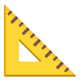 📐 Dreieckiges Lineal Emoji von Google