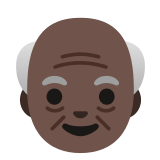 👴🏿 Old Man: Dark Skin Tone, Emoji by Google