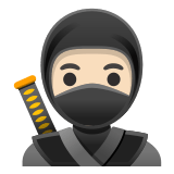 🥷🏻 Ninja: Light Skin Tone, Emoji by Google
