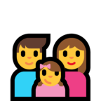👨‍👩‍👧 Familie: Mann, Frau Und Mädchen Emoji von Microsoft