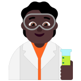 🧑🏿‍🔬 Scientist: Dark Skin Tone, Emoji by Microsoft