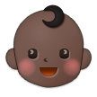 👶🏿 Baby: Dunkle Hautfarbe Emoji von Samsung