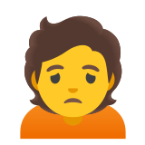 🙍 Personne Fronçant Les Sourcils Emoji par Google