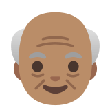 👴🏽 Old Man: Medium Skin Tone, Emoji by Google