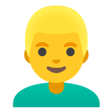 👱‍♂️ Homme Blond Emoji par Google