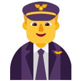 👨‍✈️ Pilot Emoji von Microsoft