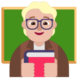 🧑🏼‍🏫 Personnel Enseignant : Peau Moyennement Claire Emoji par Microsoft
