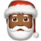 🎅🏾 Санта-Клаус: Темный Тон Кожи, смайлик от Apple