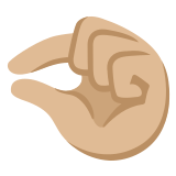 🤏🏼 Wenig-Geste: Mittelhelle Hautfarbe Emoji von Google