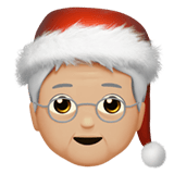 🧑🏼‍🎄 Santa : Peau Moyennement Claire Emoji par Apple