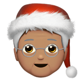 🧑🏽‍🎄 Weihnachtsperson: Mittlere Hautfarbe Emoji von Apple