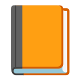 📙 Orangefarbenes Buch Emoji von Google