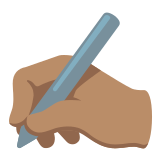 ✍🏽 Пишущая Рука: Средний Тон Кожи, смайлик от Google