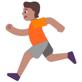 🏃🏽 Person Running: Medium Skin Tone, Emoji by Microsoft
