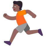 🏃🏾 Person Running: Medium-Dark Skin Tone, Emoji by Microsoft