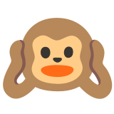 🙉 Sich Die Ohren Zuhaltendes Affengesicht Emoji von Google