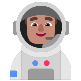 👨🏽‍🚀 Astronaut: Mittlere Hautfarbe Emoji von Microsoft