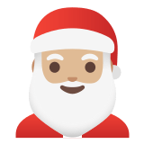 🎅🏼 Санта-Клаус: Светлый Тон Кожи, смайлик от Google