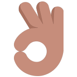 👌🏽 Ok : Peau Légèrement Mate Emoji par Microsoft