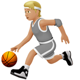 ⛹🏼 Баскетболист: Светлый Тон Кожи, смайлик от Apple
