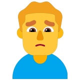🙍‍♂️ Missmutiger Mann Emoji von Microsoft