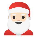 🎅🏻 Père Noël : Peau Claire Emoji par Google