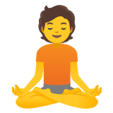 🧘 Person in Lotus Position, Emoji by Google
