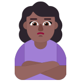 🙎🏾‍♀️ Woman Pouting: Medium-Dark Skin Tone, Emoji by Microsoft