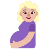 🤰🏼 Беременная Женщина: Светлый Тон Кожи, смайлик от Microsoft