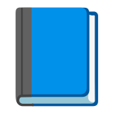 📘 Blaues Buch Emoji von Google